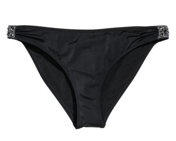 H&M zwarte bikinislip bikinibroekje met kralenborduursel 42