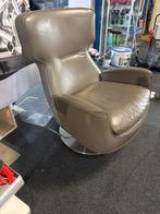 Leolux draai fauteuil, Huis en Inrichting, Fauteuils, Ophalen, Gebruikt, Minder dan 75 cm, Leer