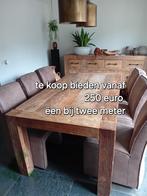 Houten eettafel 1x2 meter, Huis en Inrichting, Tafels | Eettafels, 150 tot 200 cm, Vier personen, Rechthoekig, Robuust