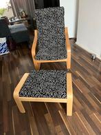 Ikea Poang Stoel met Voetenbank, Huis en Inrichting, Fauteuils, Ophalen, Minder dan 50 cm, Gebruikt, Minder dan 75 cm