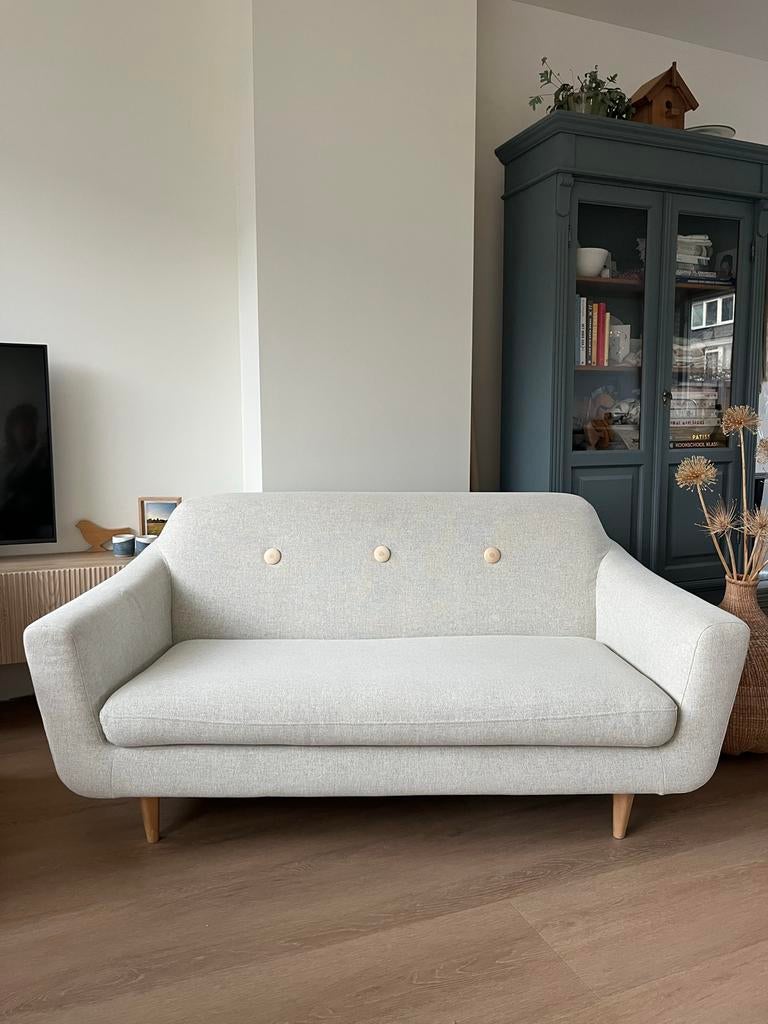 IKEA KLUBBFORS 2-zitsbankje - Lichtgrijs, Huis en Inrichting, Banken | Bankstellen, Zo goed als nieuw, Rechte bank, Tweepersoons