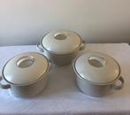 Vintage pannenset Thomas wit met theepotje, Huis en Inrichting, Ophalen, Zo goed als nieuw, Rvs, Pannenset