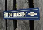 Keep on trucking bord Chevrolet C30 Apache 3100 5100 C10 C20, Nieuw, Reclamebord, Ophalen of Verzenden