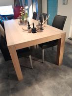 Moderne whitewash eiken eettafel, Huis en Inrichting, Tafels | Eettafels, Ophalen, Gebruikt, Eikenhout, 200 cm of meer
