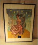 Mooi Geschilderd Aquarel 'Zuiderse Danseres' - Fin, Ophalen of Verzenden