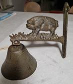 Leuke gietijzeren bel met varken, Ophalen of Verzenden