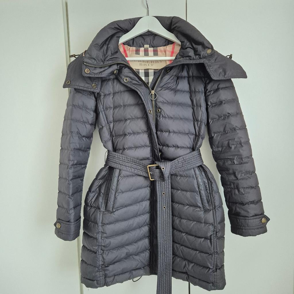 Burberry winterjas | Maat S, Zwart, Ophalen of Verzenden, Zo goed als nieuw, Burberry