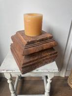 Indiase houten console/kandelaar, Ophalen of Verzenden