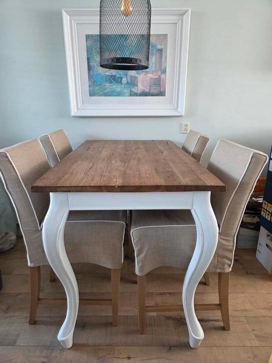 Leuke stijl eethoek., Huis en Inrichting, Tafels | Eettafels, Gebruikt, 50 tot 100 cm, 100 tot 150 cm, Rechthoekig, Ophalen of Verzenden