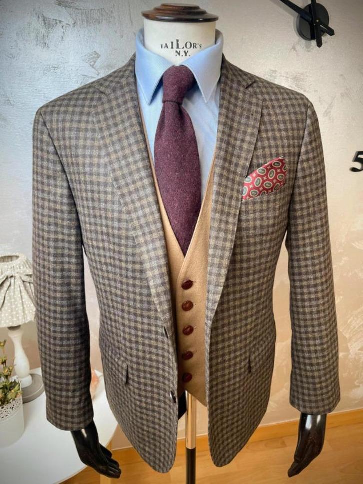 Feraud colbert maat 26 (52) scheerwol, Kleding | Heren, Kostuums en Colberts, Gedragen, Maat 52/54 (L), Bruin, Ophalen of Verzenden