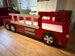 Brandweerbed 1-persoons met bedhekjes, Kinderen en Baby's, Kinderkamer | Bedden, Ophalen, 85 tot 100 cm, Gebruikt, Lattenbodem