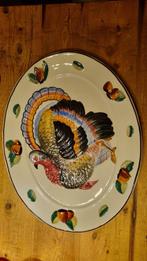 Decoratief bord met kalkoen, Antiek en Kunst, Ophalen