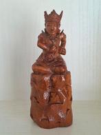 Oud Balinees houtsnijwerk/ priester in gebed/ jaren '50, Antiek en Kunst, Ophalen of Verzenden