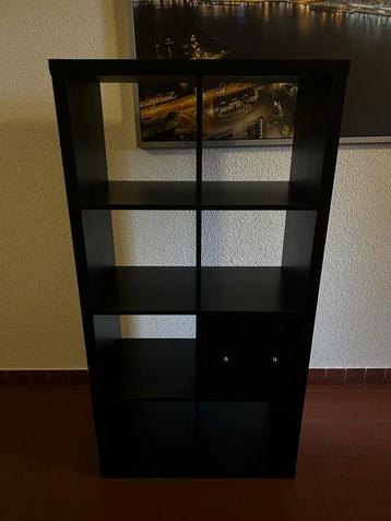 IKEA Kallax kast zwartbruin met deurtjes beschikbaar voor biedingen