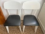 2 Vintage Stoelen Jaren 60, Huis en Inrichting, Stoelen, Gebruikt, Twee, Zwart, Ophalen of Verzenden