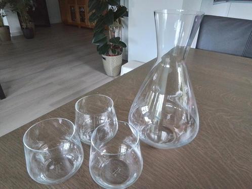 VIVO VILLEROY & BOCH  WIJN/WATERKARAF EN DRIE GLAZEN, Antiek en Kunst, Antiek | Glas en Kristal, Ophalen of Verzenden