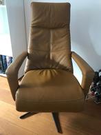 Montel leren fauteuil, electrische bediening + opstahulp, Huis en Inrichting, Fauteuils, Ophalen, Gebruikt, 50 tot 75 cm, Leer