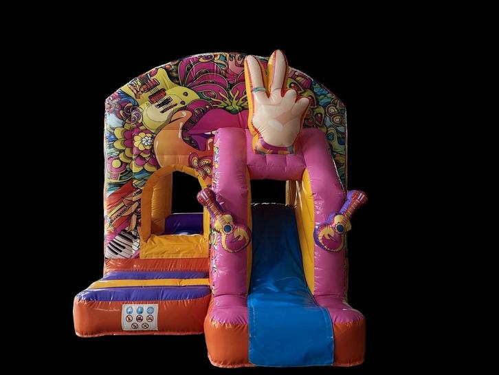 Te koop mooi nieuw springkussen hippie 3,9 x 2,8 meter, Hobby en Vrije tijd, Feestartikelen | Verhuur, Nieuw, Verjaardag, Ophalen of Verzenden