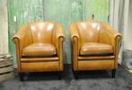 schapenleren clubfauteuils, Ophalen, Nieuw, Leer