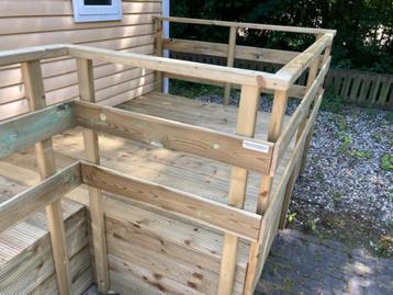 Terras/veranda 5m2 voor sta caravan, chalet of tinyhouse beschikbaar voor biedingen