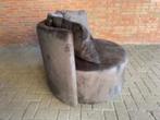 Draaifauteuil ROND  bruin stof 92 cm laagste STUNT prijs, Verzenden, Nieuw, 75 tot 100 cm, Metaal