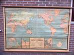 Zeer grote oude wereldkaart van Jonker e.a. uit Onna, Ophalen of Verzenden
