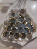 22keukenkast knoppen glas met goudkleur rand, 1 of 2 laden, Glas, Minder dan 100 cm, Ophalen of Verzenden
