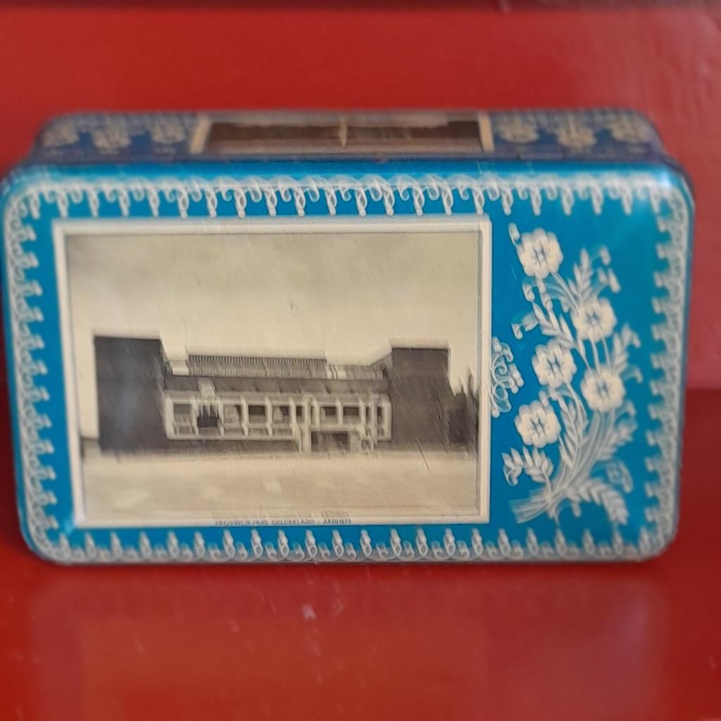 Rechthoekig trommeltje Gelderland/Veluwe, Verzamelen, Blikken, Ophalen of Verzenden, Gebruikt, Overige, Overige merken