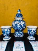 Set van drie Porceleyne Fles vazen vintage Delfts Blauw 1985, Antiek en Kunst, Ophalen