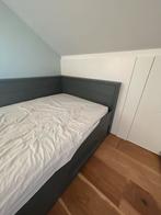 Woood eenpersoonsbed staalgrijs met lade, Ophalen, Gebruikt, 90 cm, Eenpersoons