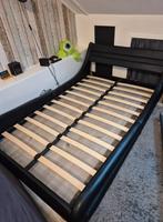 Stoer tienerbed 120/200, Overige materialen, Gebruikt, Zwart, Lederlook