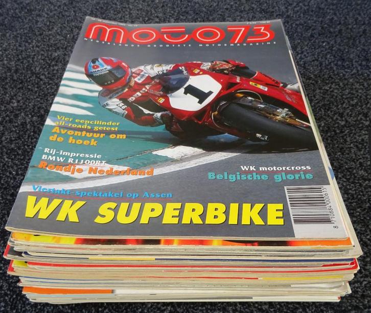 25 stuks Moto73 met verslag Superbike Assen, Boeken, Motoren, Gelezen, Algemeen, Ophalen of Verzenden