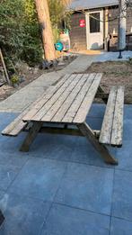 Picknicktafel met opklapbare banken, Tuin en Terras, Ophalen, Gebruikt, Inklapbaar, Rechthoekig