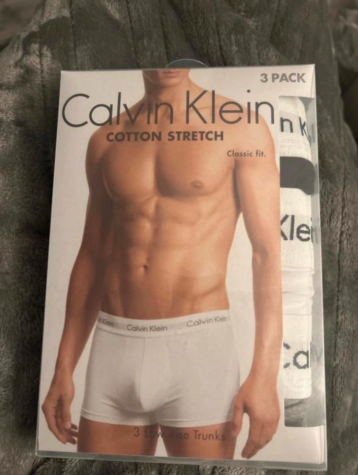 Calvin Klein 3-pack Stretch Katoen Trunks L, Kleding | Heren, Ondergoed, Boxer, Wit, Ophalen of Verzenden