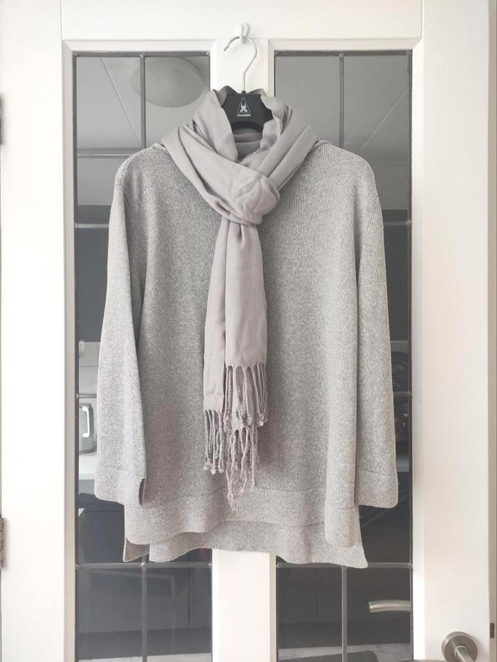 Natan Grijze Trui - Maat 40, Kleding | Dames, Truien en Vesten, Gedragen, Maat 38/40 (M), Grijs, Ophalen of Verzenden