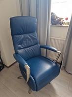 Lederen elektrische relaxfauteuil, Huis en Inrichting, Fauteuils, Ophalen, Zo goed als nieuw