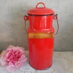 Mooie emaille melkbus rood, Antiek en Kunst, Ophalen of Verzenden