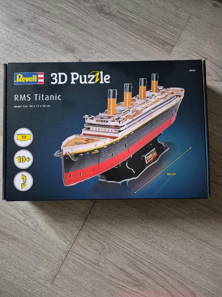 revell 3d puzzel titanic nieuw zie foto's, Ophalen of Verzenden, Minder dan 500 stukjes, Nieuw, Rubik's of 3D-puzzel