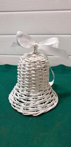 -	Kerstklok wit riet, Diversen, Kerst, Ophalen of Verzenden, 'T Olde Gre-j, Info@toldegrej.nl, Endepoelstraat 20f Didam