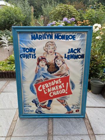 Marilyn Monroe filmposter met lijst (kunstwerk) beschikbaar voor biedingen