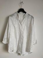 Witte blouse met bloemen, Ophalen, Zo goed als nieuw, Maat 46/48 (XL) of groter, Wit