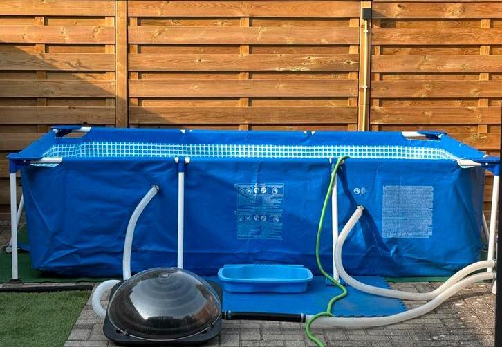 Intex zwembed incl pomp en solarbol, Tuin en Terras, Zwembaden, Gebruikt, Opzetzwembad, Minder dan 80 cm, 200 tot 400 cm, 200 tot 300 cm