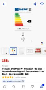 Tomado Vrieskist 99 Liter - Zo Goed Als Nieuw!, Witgoed en Apparatuur, Vriezers en Diepvrieskisten, Ophalen, Vrieskist, Minder dan 85 cm