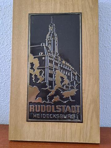 Vintage Plaquette van stad Rudolstadt uit Heidecksburg