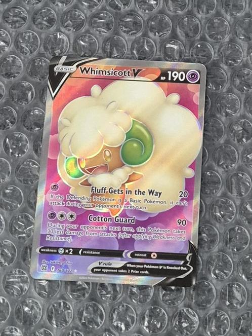 Full Art Whimsicott V 160/172 Brilliant Stars Sword & Shield, Hobby en Vrije tijd, Verzamelkaartspellen | Pokémon, Zo goed als nieuw