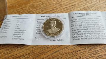 FDC Zilveren Belgische Koningsmunten Albert I en Boudewijn beschikbaar voor biedingen