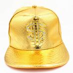 Gouden dollar pet heren dames hiphop bling baseball snapback, Nieuw, Pet, Verzenden