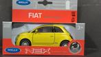 Fiat 500 2007 geel 1:36 Welly Pol, Nieuw, Ophalen of Verzenden