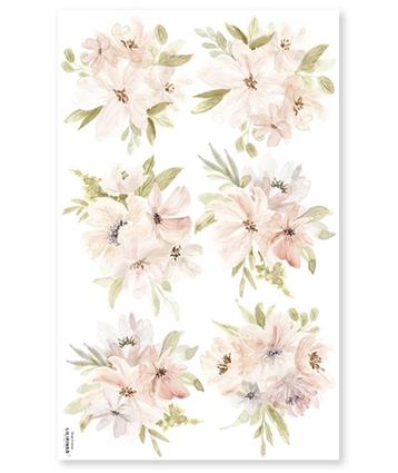 Muursticker Sticker Aquarel Bloemen Boeketten Lilipinso beschikbaar voor biedingen