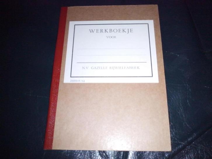 Werkboek Gazelle, Philips radio, Union Frönde, Boldoot, BBA, Verzamelen, Merken en Reclamevoorwerpen, Zo goed als nieuw, Gebruiksvoorwerp